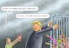 Cartoon: TRUMP UND DIE IMMIGRANTEN (small) by marian kamensky tagged obama,trump,präsidentenwahlen,usa,baba,vanga,republikaner,inauguration,demokraten,wikileaks,faschismus,nationalgarde,mexikomauer