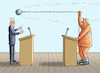 Cartoon: TV-DUELL (small) by marian kamensky tagged tv,duell,biden,trump