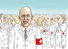 Cartoon: Verteidiger unter Rettern (small) by marian kamensky tagged ueli,maurer,schweizer,verteidigungsminister