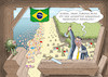 Cartoon: VERY HAPPY BOLSONARO (small) by marian kamensky tagged bolsonaro,brasilien,corona,amazonas,regenwald