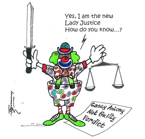 Cartoon: Casey Antony Not Guilty Verdict (medium) by Thommy tagged casey,antony,case