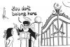 Cartoon: Neda  you dont belong here (small) by Thommy tagged iran,neda
