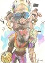 Cartoon: Dennis Rodman (small) by RoyCaricaturas tagged rodman,dennis,nba,basketball,chicago,bulls