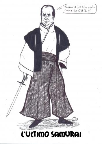 Cartoon: samurai (medium) by paolo lombardi tagged italy,politic,caricature,satire