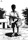Cartoon: Child Soldier (small) by paolo lombardi tagged war,peace,africa