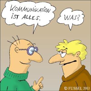Cartoon: Kommunikation (medium) by fussel tagged kommunikation,missverständniss
