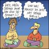Cartoon: Drittes Auge (small) by fussel tagged meditation,erleuchtung