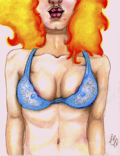 Cartoon: Shag (medium) by Krinisty tagged boobs,fireyhair,hair,lips,breasts,bikini,drawing,girl,woman