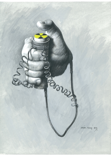 Cartoon: Nuclear (medium) by Agim Sulaj tagged nuclear,energy