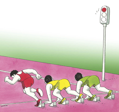 Cartoon: 0005 (medium) by Lubomir Kotrha tagged sport,atletic