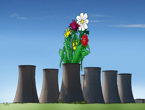 Cartoon: atomkytica (medium) by Lubomir Kotrha tagged energy,atom,ecology,energy,atom,ecology