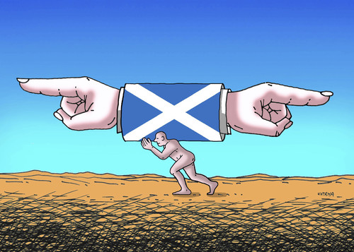 Cartoon: scotchatlas (medium) by Lubomir Kotrha tagged scottish,referendum