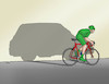 Cartoon: cykloaut (small) by Lubomir Kotrha tagged roads,highway,cars,cyclists,bicycles,vacation,time