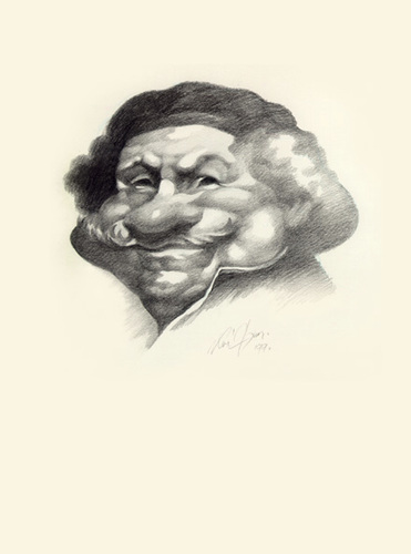 Cartoon: Rembrandt (medium) by Jano tagged caricature,draw,rembrandt,traditional,pencil