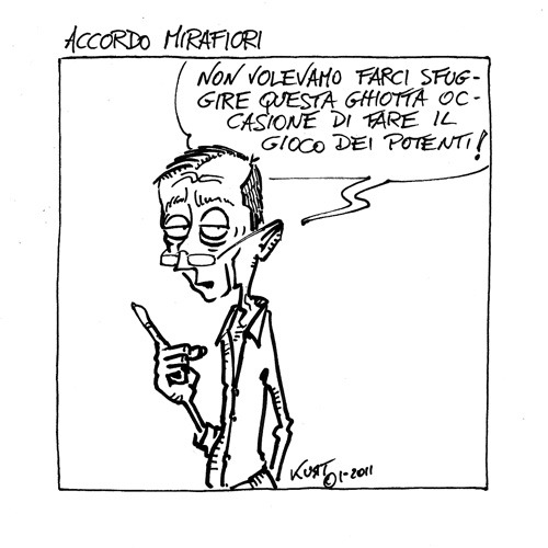 Cartoon Accordo Mirafiori medium by kurtsatiriko tagged fassino