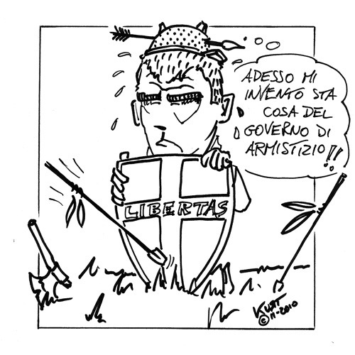 Cartoon: Governo di armistizio (medium) by kurtsatiriko tagged casini,udc