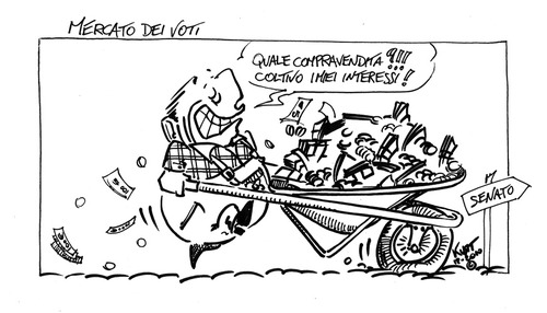 Cartoon: Mercato dei voti (medium) by kurtsatiriko tagged berlusconi