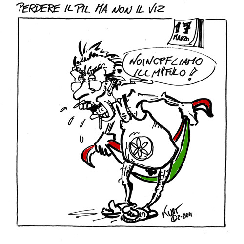 Cartoon: Perdere il Pil... (medium) by kurtsatiriko tagged bossi