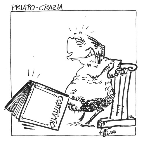 Cartoon: Priapo-Crazia (medium) by kurtsatiriko tagged costituzione,berlusconi