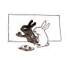 Cartoon: Schattenspiel. (small) by puvo tagged hase häschen finger schatten spiel rabbit bunny shadow play hand 