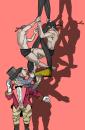 Cartoon: Circus of extravaganza IV (small) by javierhammad tagged circus weird surreal master ceremonies trapezists equilibrist play game shadow