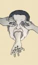 Cartoon: Schizophrenia (small) by javierhammad tagged flying,head,hands,surreal,schizophrenia,crazy,eyes