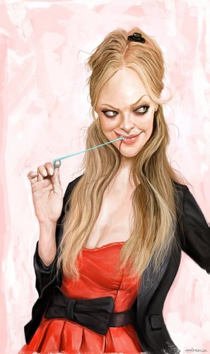 Cartoon Amanda Seyfried medium by cosminpodar tagged drawingcaricature