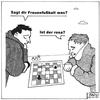 Cartoon: Frauenfußball (small) by BAES tagged zwei,männer,beim,schach