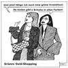 Cartoon: Grünes Geld Shopping (small) by BAES tagged grün,schuhe,geld,bio,umwelt,öko,frauen,shopping,konsum,freundinnen,investieren