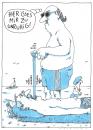 Cartoon: am meer (small) by Andreas Prüstel tagged strand,urlaub,behinderung