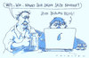 Cartoon: blogger spezial (small) by Andreas Prüstel tagged blogger,blog,blauer,bock,unterhaltungssendung,fernsehen,alkohol,kneipe,heinz,schenk