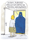 Cartoon: burkhard (small) by Andreas Prüstel tagged burka,raucher,nichtraucher,abgewöhnung