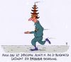 Cartoon: dresdner bewegung (small) by Andreas Prüstel tagged pegida,dresden,pagode,asien,architektur,bewegung,buddhismus,laufen,blasewitz,cartoon,karikatur