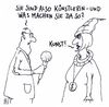 Cartoon: künstlerin (small) by Andreas Prüstel tagged kunst,künstlerin,interview,cartoon,karikatur,andreas,pruestel