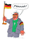 Cartoon: schland (small) by Andreas Prüstel tagged fußballeuropameisterschaft,fans,taumel,nationalfarben,nationalstolz,blindheit,blinder,blindenbinde