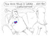 Cartoon: schock (small) by Andreas Prüstel tagged afd,fremdenfeindlichkeit,rassismus,liebe,schornsteinfeger,schwarz,cartoon,karikatur,andreas,pruestel