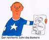 Cartoon: sohn des bankers (small) by Andreas Prüstel tagged banken,banker,sohn,renitenz,erde,welt,geld,zeichnung,cartoon,karikatur,andreas,pruestel
