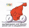 Cartoon: Winokurow (small) by Andreas Prüstel tagged olympiade,london,strassenradsport,winokurow,doping,kasachstan,goldmedaille