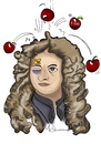 Cartoon: Isaac Newton (small) by melekdurmus tagged isaacnewton,melekdurmus,cartoon,karikatür,drawing,cartoonist
