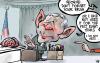 Cartoon: Bye Bush! (small) by kap tagged bush,kap,white,house,brain,politics,obama,usa