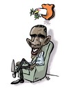 Cartoon: Nobel Peace Prize 2009 (small) by kap tagged obama,barack,nobel,prize,peace