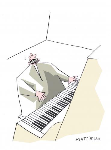 Cartoon: Pianist (medium) by Mattiello tagged piano,klavier,pianist,musik,kultur,barpianist,piano,klavier,pianist,kultur,musiker,flügel,instrument,zähne,zahn,zahnersatz,leidenschaft,zahnspange