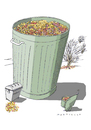 Cartoon: Laub (small) by Mattiello tagged herbst jahreszeiten blätter laubfall gartenarbeit