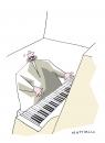 Cartoon: Pianist (small) by Mattiello tagged piano klavier pianist musik kultur barpianist