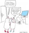 Cartoon: Täglicher Klick (small) by Mattiello tagged familie,paar,mann,frau,computer,beziehung,internet
