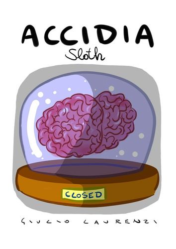 Cartoon: Accidia (medium) by Giulio Laurenzi tagged accidia