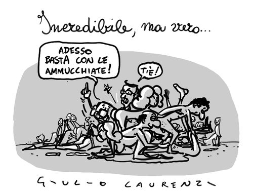 Cartoon: Mobbasta (medium) by Giulio Laurenzi tagged mobbasta