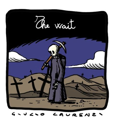 Cartoon: The wait (medium) by Giulio Laurenzi tagged wait,death