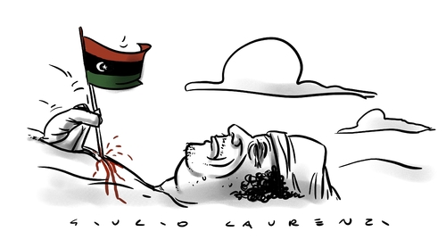 Cartoon: Tripoli (medium) by Giulio Laurenzi tagged lybia,gheddafi
