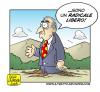 Cartoon: I am a free radical (small) by Giulio Laurenzi tagged politics